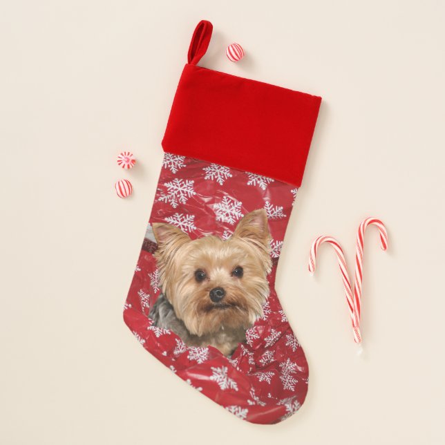 Yorkie Christmas Stocking (Front)