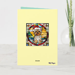 Yorkie Christmas Thank You Card