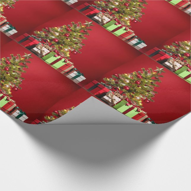 Yorkie Christmas Wrapping Paper (Corner)