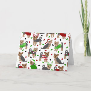 Yorkie Christmas Yorkshire Terrier Card