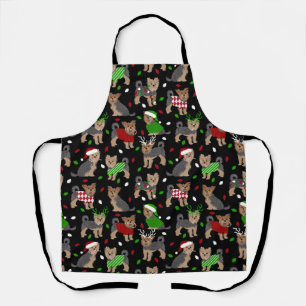 Yorkie Christmas Yorkshire Terrier Dog Apron
