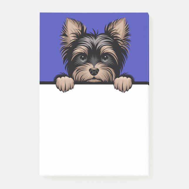 Yorkie Cute Peeking Yorkshire Terrier Dog Lover Post-it Notes (Front)