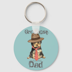 Yorkie Dad Keychain