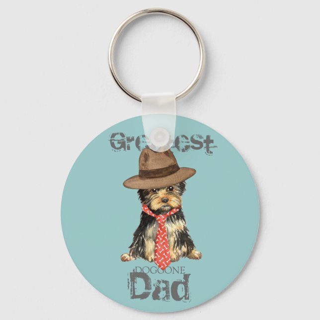 Yorkie Dad Keychain (Front)