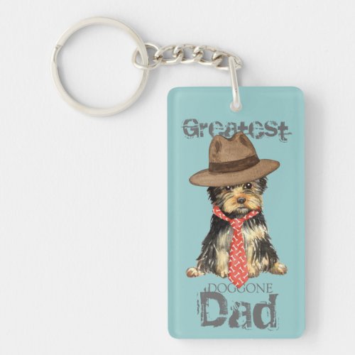 Yorkie Dad Keychain