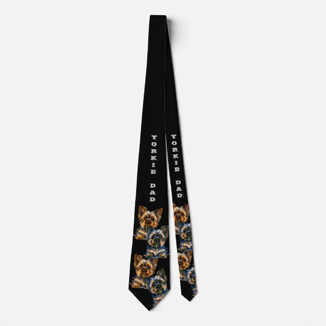 Yorkie Dad Neck Tie (Front)