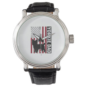 Yorkie Dad Patriotic Vintage Engraving Dog Shirt D Watch