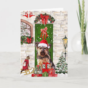 Yorkie Dog Christmas Card