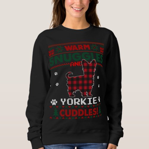 Yorkie Dog Christmas Pajama Ugly Christmas Sweater