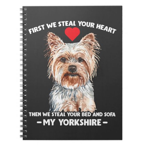 Yorkie dog gift Yorkshire pet lover Notebook