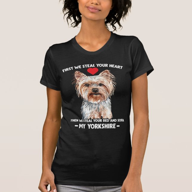 Yorkie dog gift Yorkshire pet lover T-Shirt (Front)