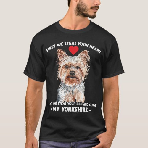 Yorkie dog gift Yorkshire pet lover T_Shirt