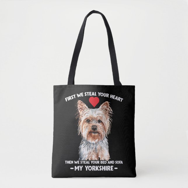 Yorkie dog gift Yorkshire pet lover Tote Bag (Front)