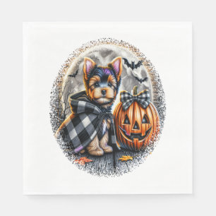 Yorkie Dog Halloween Napkins