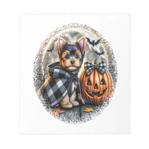 Yorkie Dog Halloween Notepad