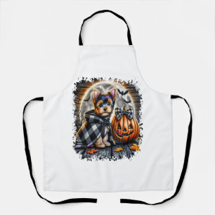 Yorkie Dog Halloween Square Apron