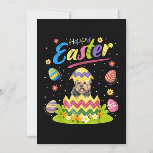 Yorkie Dog Lover Funny Easter Egg Yorkie Happy Eas Save The Date