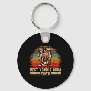 Yorkie Dog Mom Lover Fun Vintage Best Yorkie Mom E Keychain