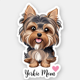 Yorkie Dog mom Sticker