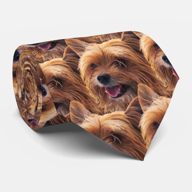 Yorkie Dog Neck Tie (Rolled)