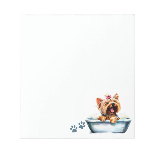 Yorkie Dog Notepad (Front)