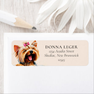 Yorkie Dog Personalized Address Label