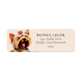 Yorkie Dog Personalized Address Label (Front)