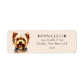 Yorkie Dog Personalized Address Label (Front)