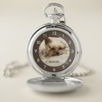 Yorkie Dog Personalized Pocket Watch