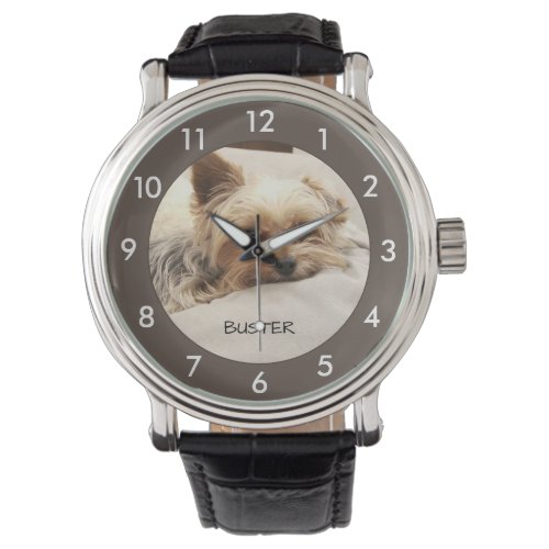 Yorkie Dog Personalized Watch