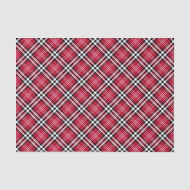 Yorkie Dogs Red Plaid Birthday Party Tissue Paper (Front)