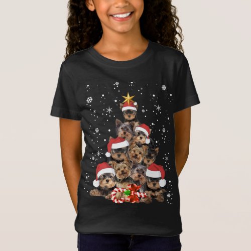 Yorkie Dogs Tree Christmas Sweater Xmas Pet Animal