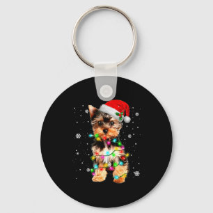 Yorkie Dogs Tree Christmas Sweater Xmas Pet Animal Keychain