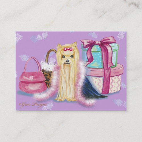 Yorkie Dress UP Business Card