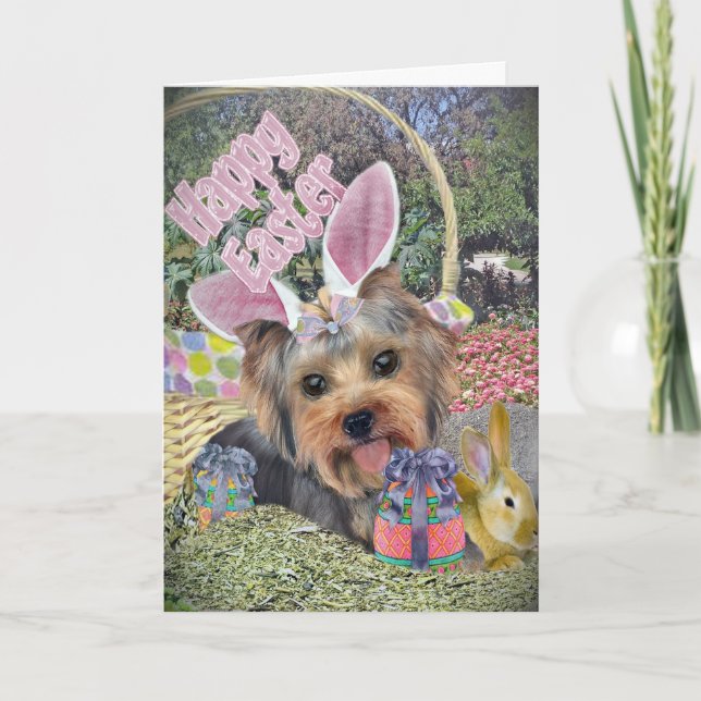 Yorkie Easter Egg Hunt Cards (Front)