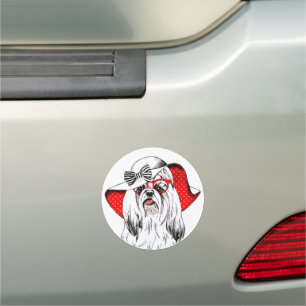Yorkie Fashion Shoot 2 Car Magnet