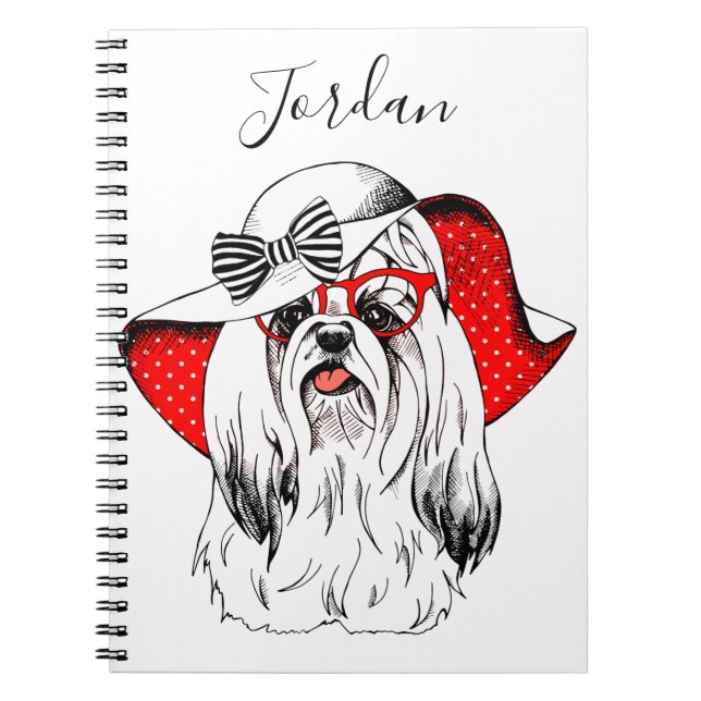 Yorkie Fashion Shoot | Add Your Name Notebook (Front)