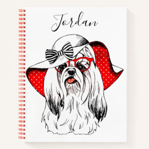 Yorkie Fashion Shoot   Add Your Name Notebook