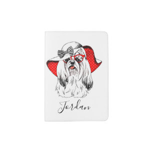 Yorkie Fashion Shoot   Add Your Name Passport Holder