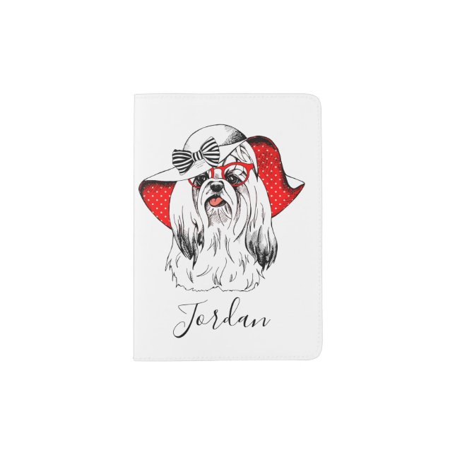 Yorkie Fashion Shoot | Add Your Name Passport Holder (Front)