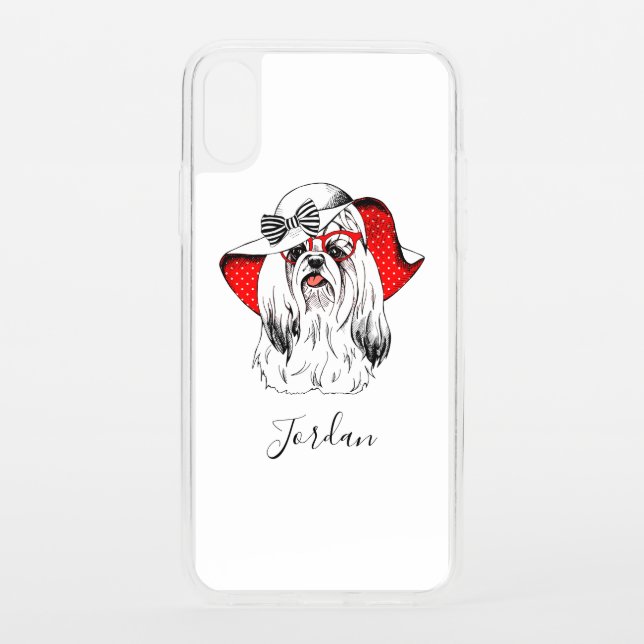 Yorkie Fashion Shoot | Add Your Name Uncommon iPhone Case (Back)
