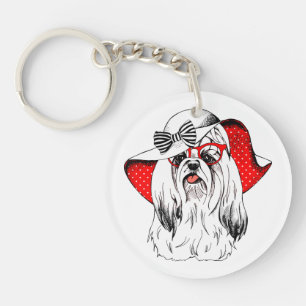 Yorkie Fashion Shoot Keychain