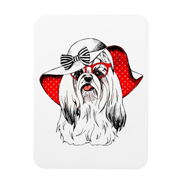 Yorkie Fashion Shoot Magnet (Vertical)