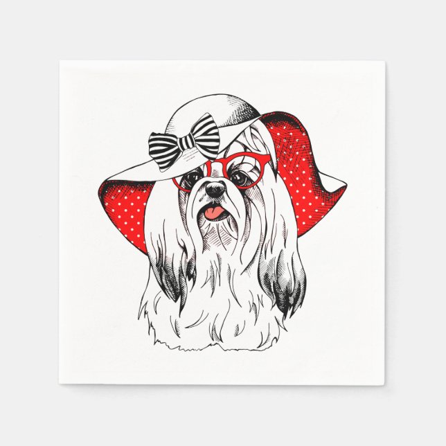 Yorkie Fashion Shoot Napkins (Front)
