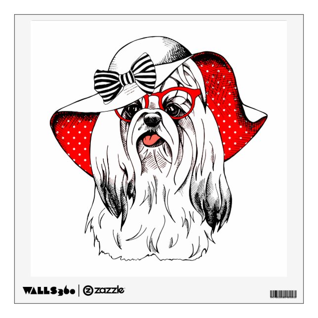 Yorkie Fashion Shoot Wall Decal (Front)