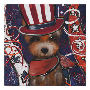 YORKIE FAUX CANVAS PRINT
