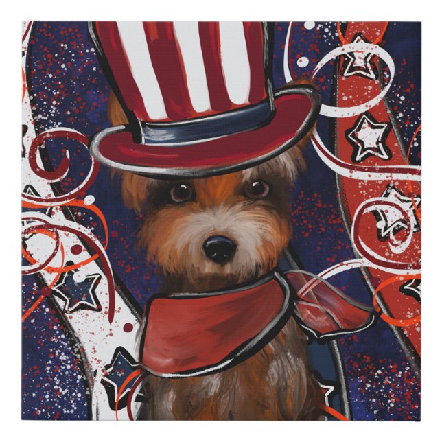 YORKIE       FAUX CANVAS PRINT (Front)