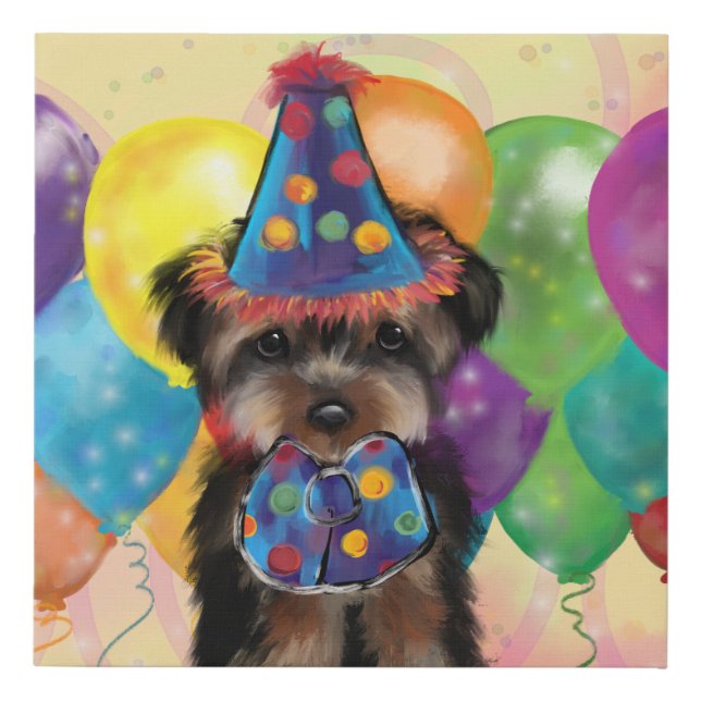 YORKIE          FAUX CANVAS PRINT (Front)