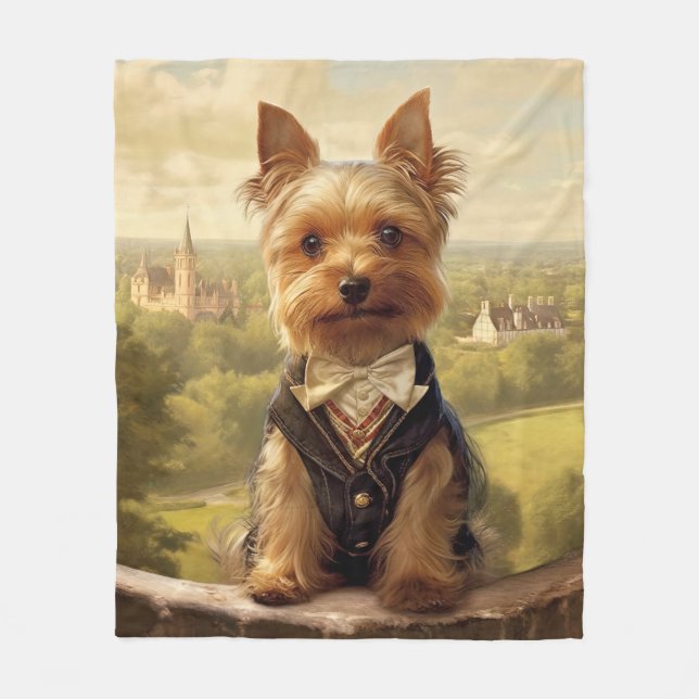Yorkie Fleece Blanket (Front)