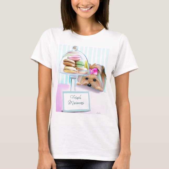 Yorkie French Macarons T-Shirt (Front)